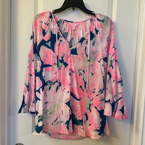 Lilly Pulitzer NWT WILLA FLOUNCE SLEEVE TOP Size S